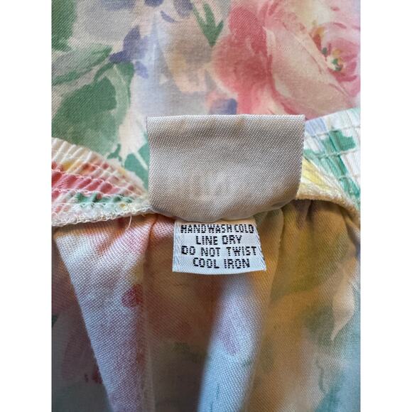 Vintage Alfred Dunner Floral Skirt Pastel Button Up Retro Cottage Garden Fairy - Picture 3 of 7